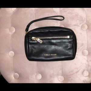 Cole Haan Black Leather Wristlet